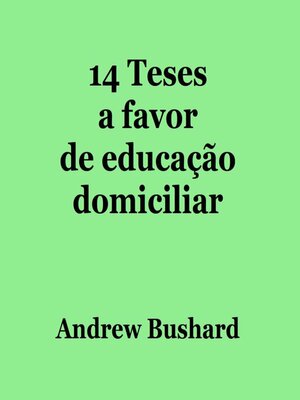 cover image of 14 Teses a favor de educação domiciliar